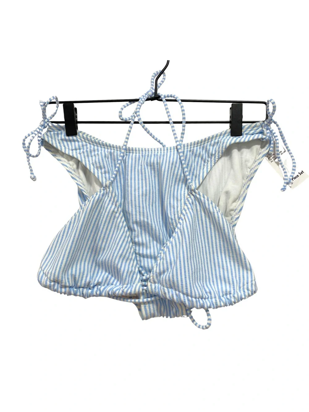 NWT Tommy Hilfiger Blue White Striped 2 Piece Bikini Swim Set Size 12